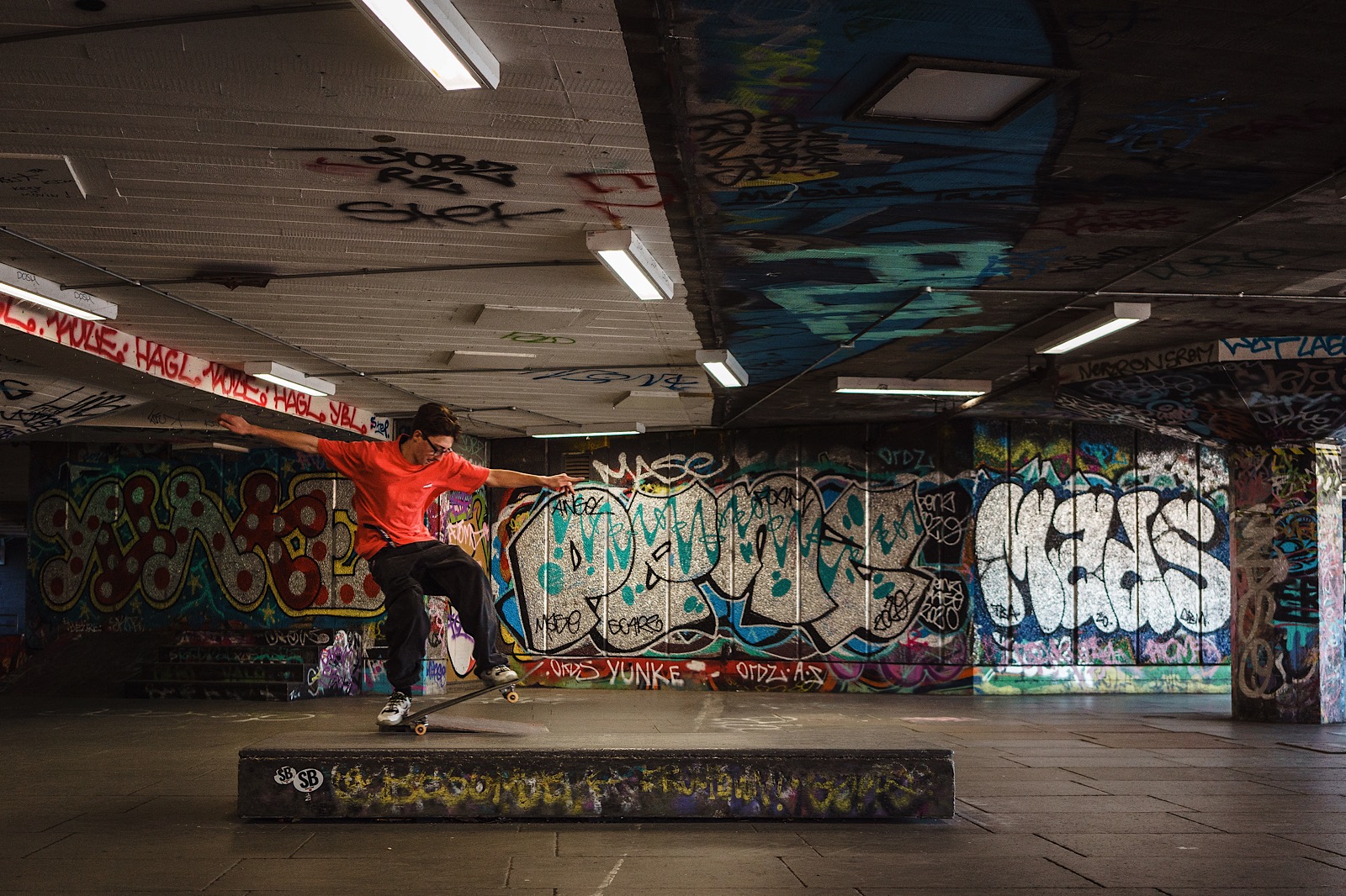 skateboarder doing tricks